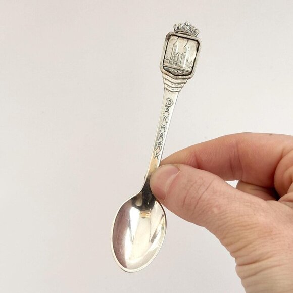 Other - Viborg Cathedral, Danmark Landmark Silver Plated Collectible Vintage Tiny Spoon